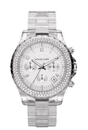 michael kors clear acrylic glitz watch|Michael Kors MK5059 Glitz Chronograph Clear Acrylic Runway .